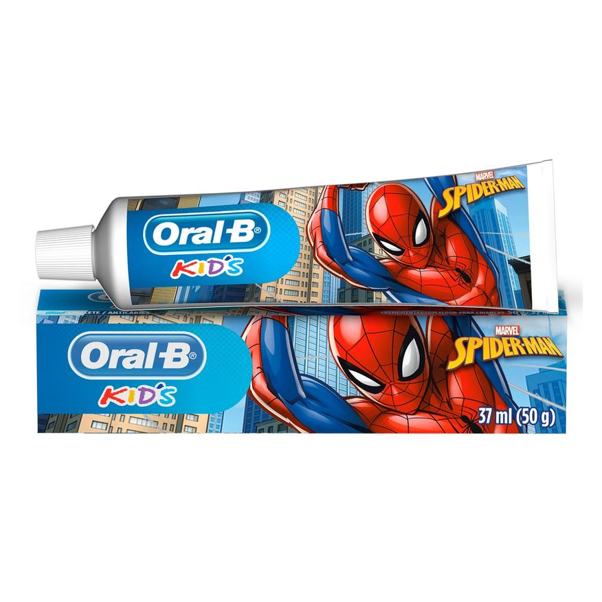 Oral B Creme Dental Infantil Oral-B Kids Spiderman Anticáries com Flúor 50g