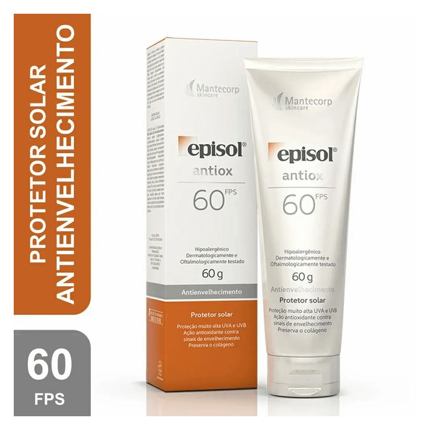 Episol Protetor Solar Facial Antiox FPS60 Antienvelhecimento 60g