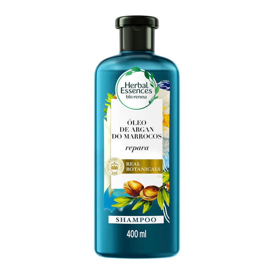 Herbal Shampoo Essences Bio Renew Repara Óleo de Argan do Marrocos 400ml