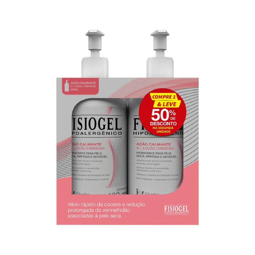 Fisiogel Kit Com 2 Unidades De Ai 400ml Leve A Segunda Unidade Com 50% De Desconto