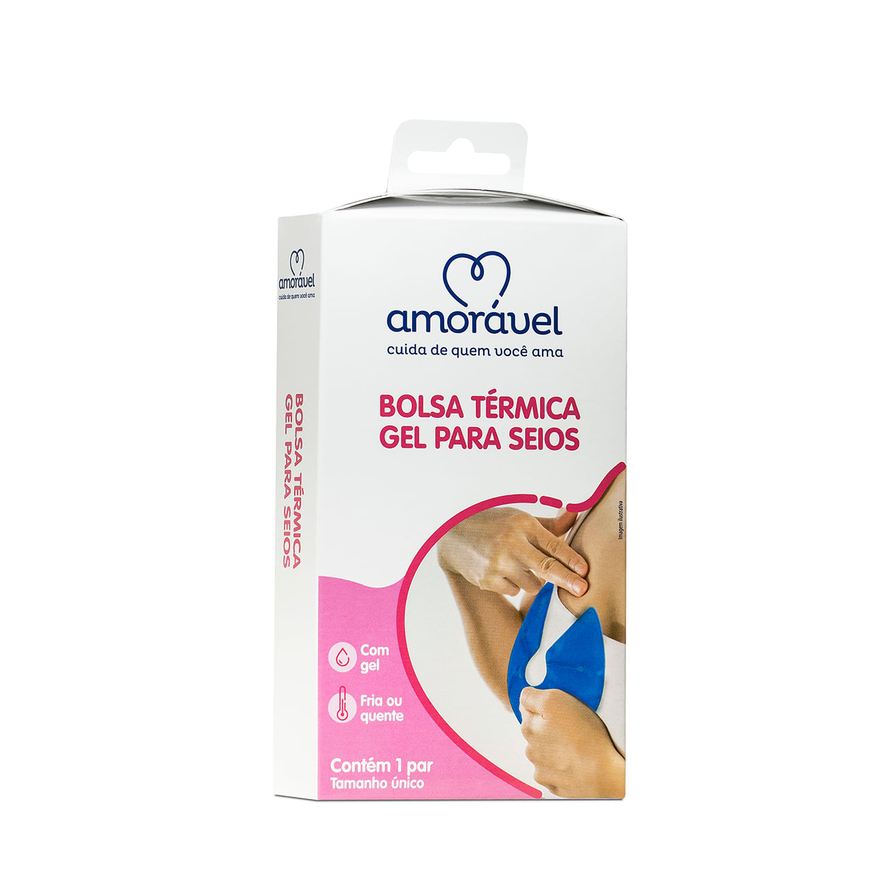 Amoravel Bolsa Térmica Amorável para Seios Com 1 Par