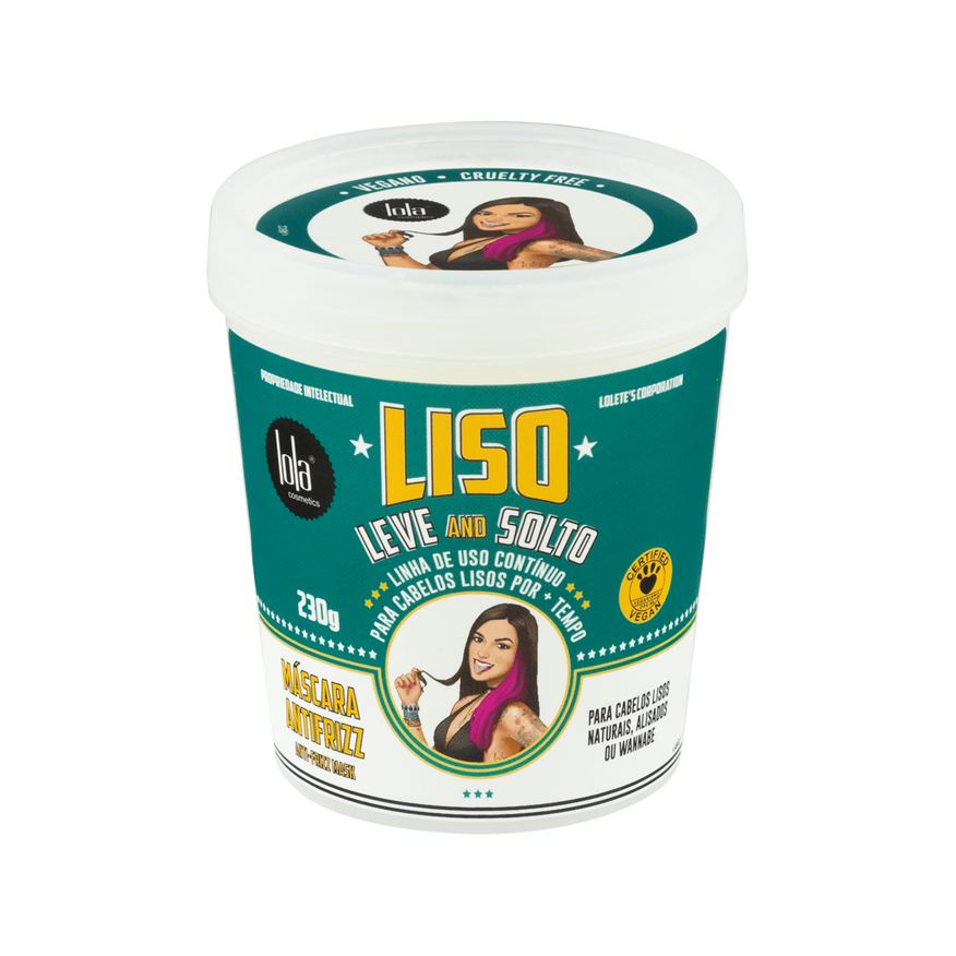 Lola Máscara Capilar Liso, Leve e Solto Anti Frizz 230g