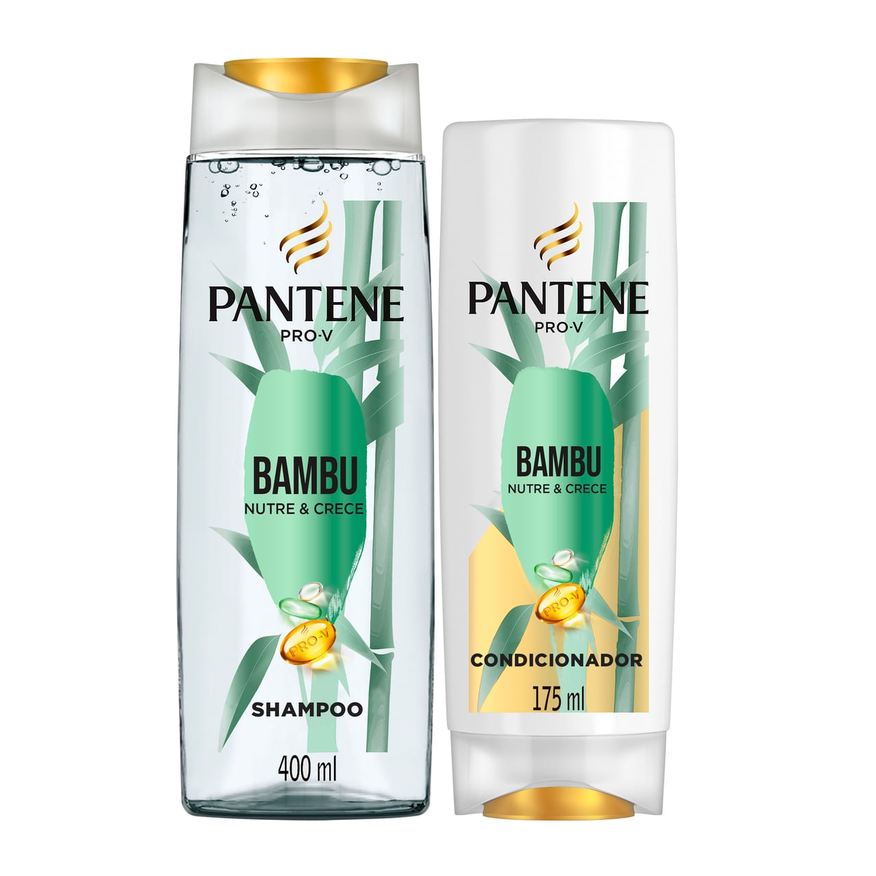 Pantene Kit Shampoo Pro-V Bambu 400ml 1 Unidade + Condicionador Pantene Pro-V Bambu 175ml 1 Unidade