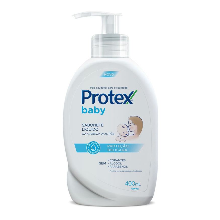 Protex Baby Sabonete Líquido Infantil Delicate Care Proteção Delicada da Cabeça aos Pés 400ml