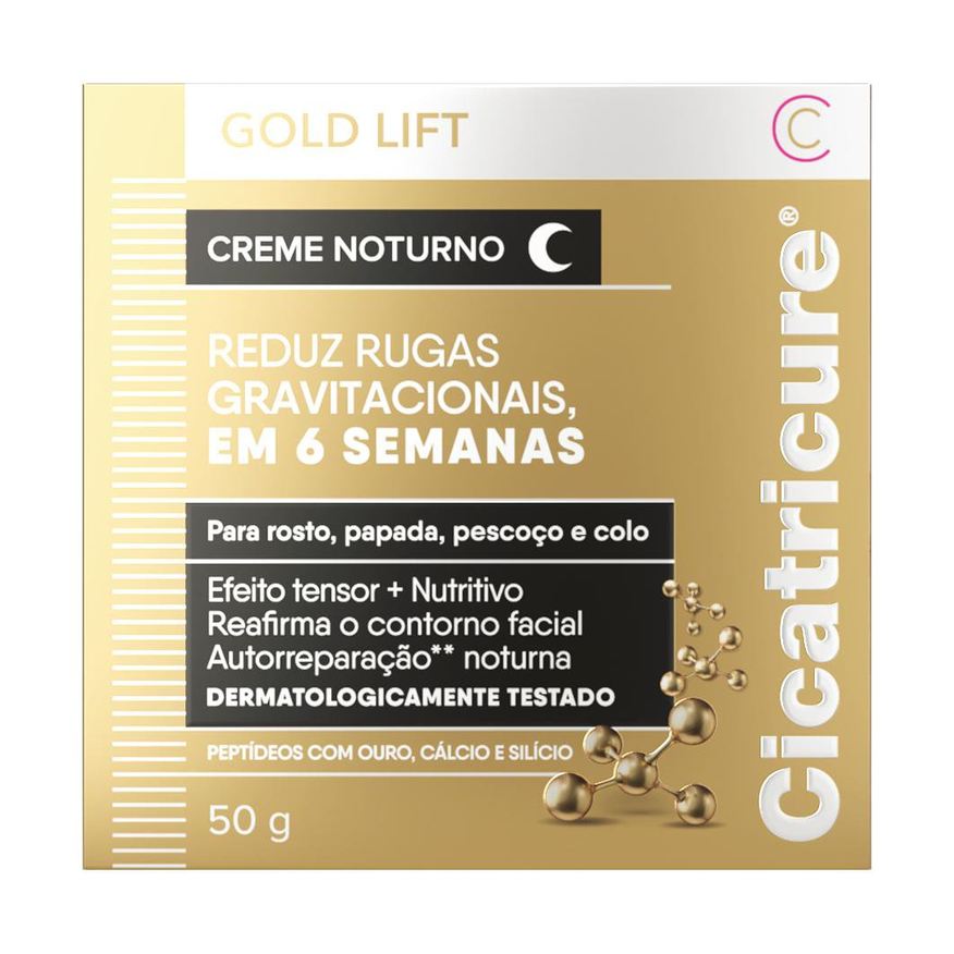 Genomma Creme Facial Cicatricure Gold Lift Noturno 50g