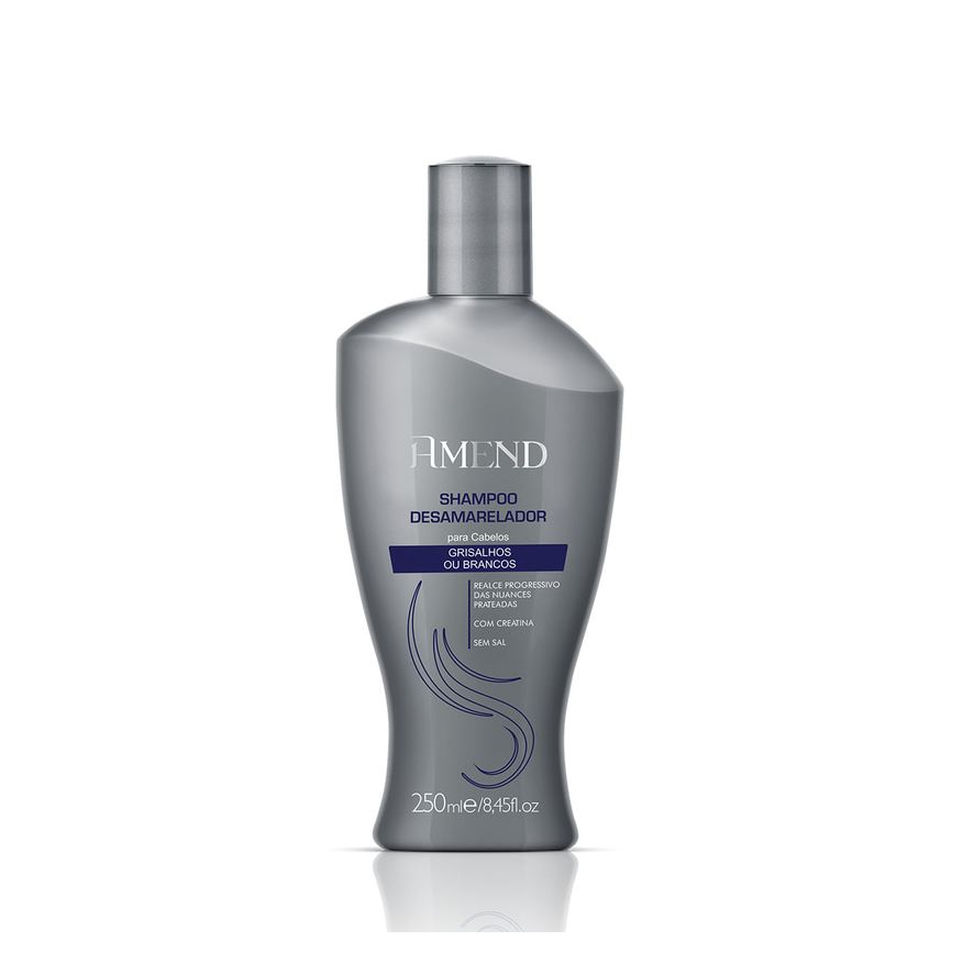 Amend Shampoo Desamarelador para Cabelos Grisalhos e Brancos 250ml