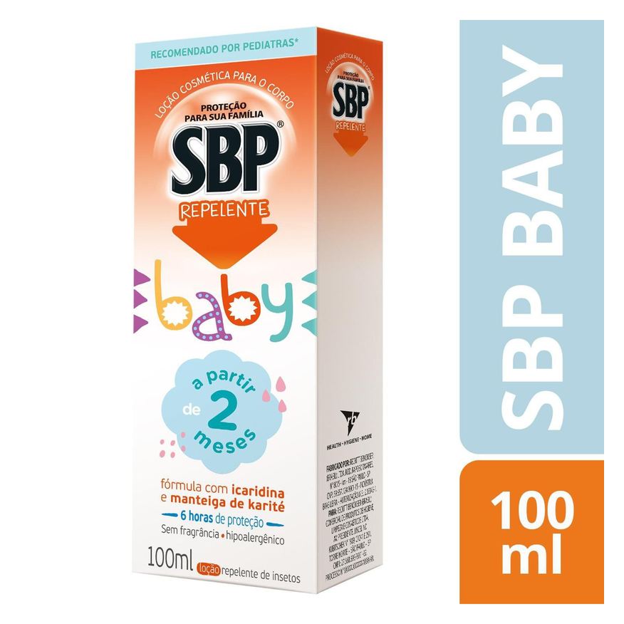 SBP Repelente Baby Bebê Sem Perfume Loção 100ml