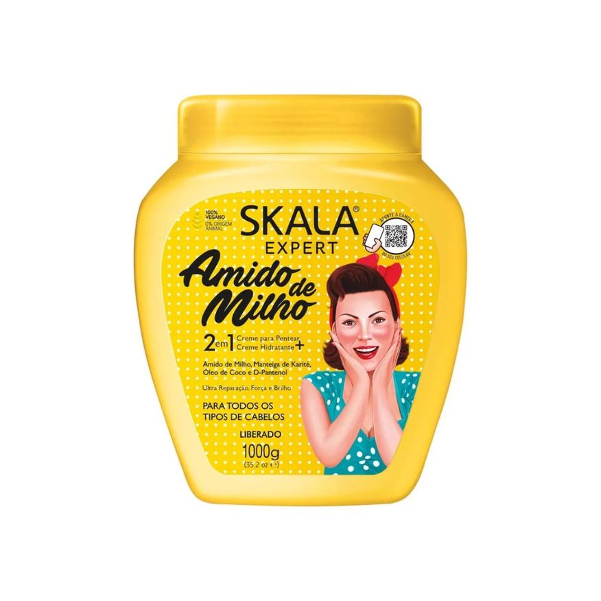 Skala Creme de Tratamento Capilar Expert Amido de Milho 2 em 1 1000g