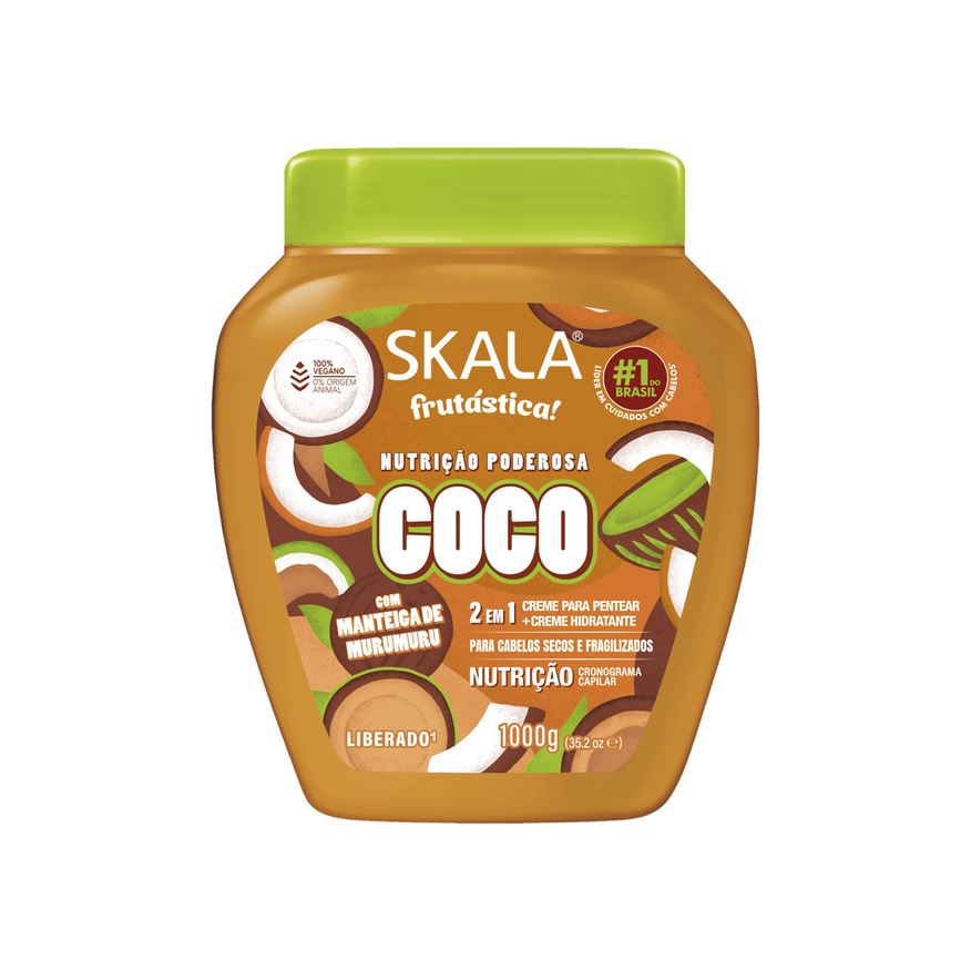 Skala Creme de Tratamento Capilar Frutástica Coco 2 em 1 1kg