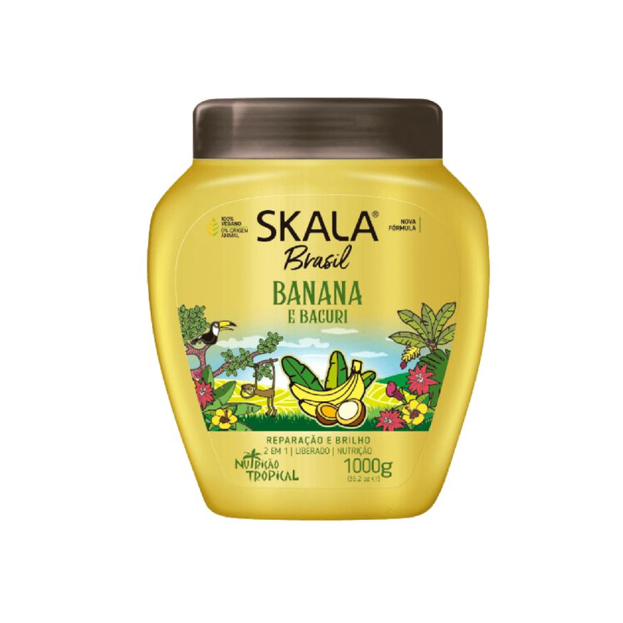 Skala Creme de Tratamento Capilar Brasil Banana e Bacuri 2 em 1 1kg