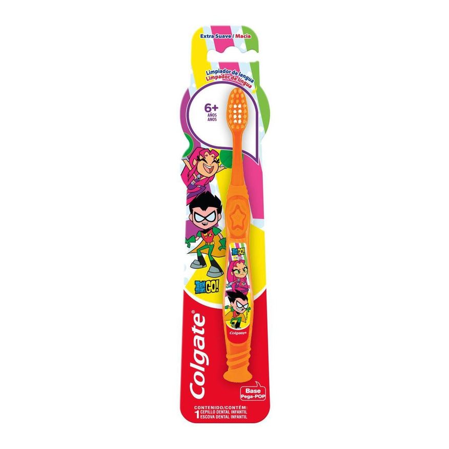 Teen Titans Go Escova Dental Infantil Colgate Smiles Titans Go! Extra Macia +6 anos 1 Unidade