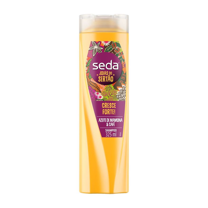 Seda Shampoo Joias do Sertão Cresce Forte! Azeite de Mamona + Café 325ml