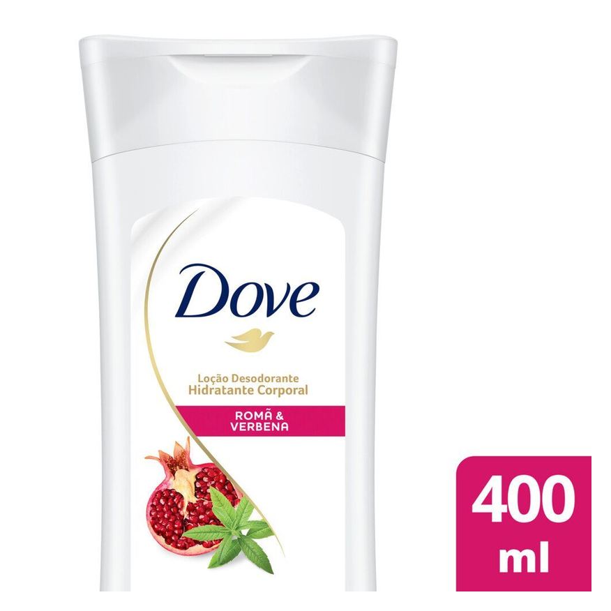 Dove Loção Corporal Romã e Verbena Hidratante Desodorante 24h 400ml