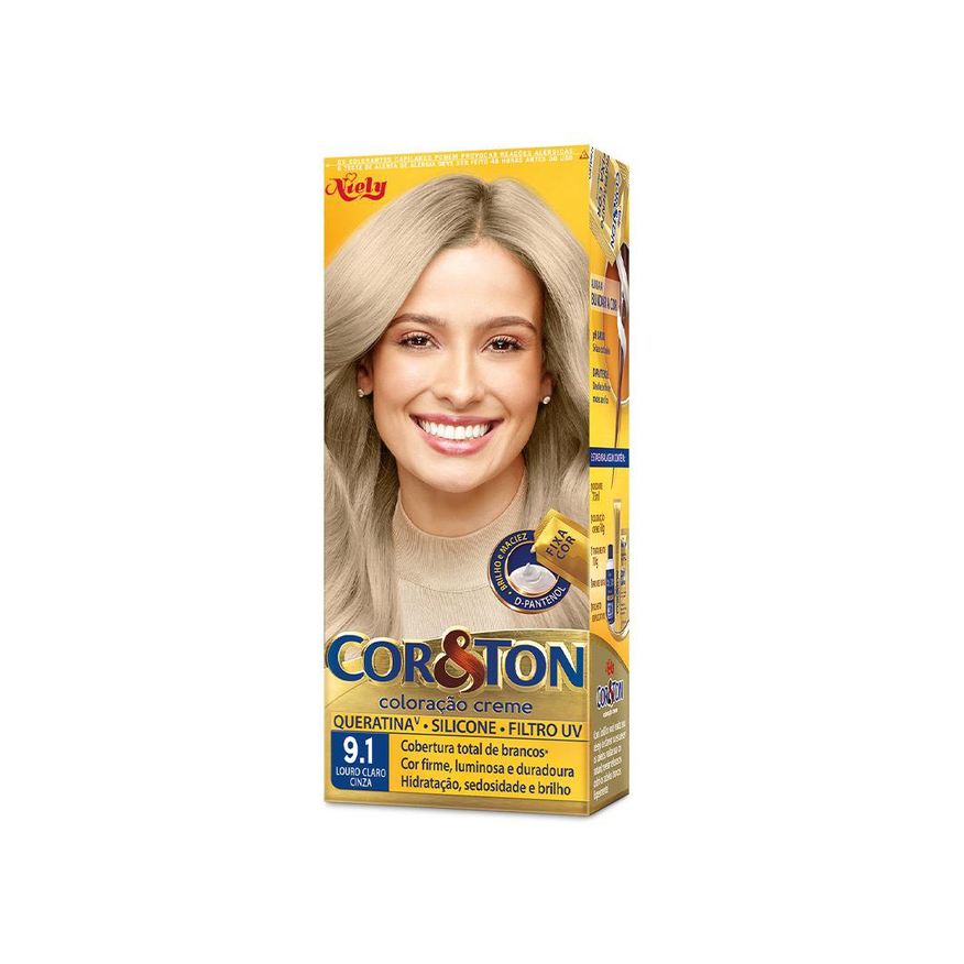 Cor&Ton Coloração Niely Louro Cinza 9.1