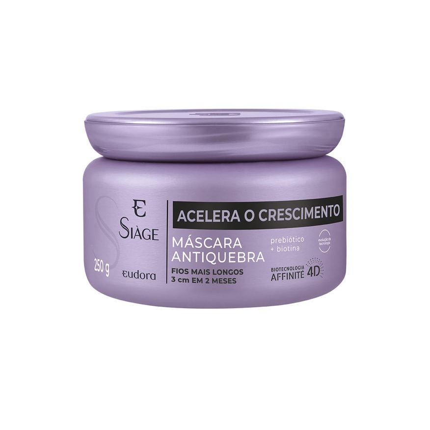 Siage Máscara Capilar Eudora Siàge Acelera o Crescimento Antiquebra 250g