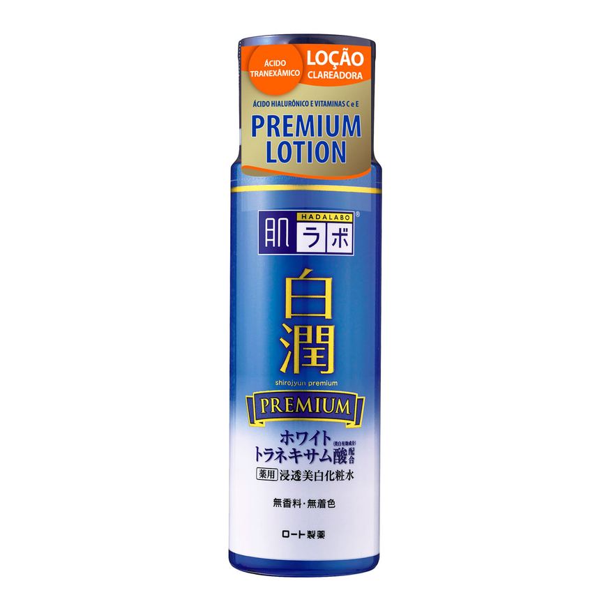 Rohto Mentholatum Loção Facial Clareadora Hada Labo Shirojyun Premium Lotion Ácido Tranexâmico 170ml