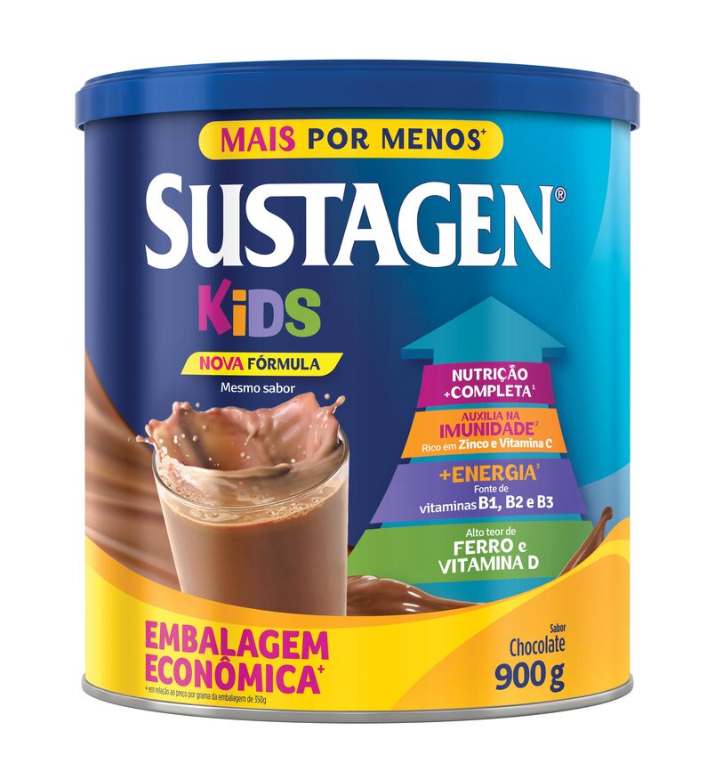Sustagen Complemento Alimentar Infantil Kids Sabor Chocolate 900g