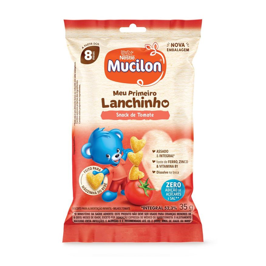 Nestle Snack Infantil Mucilon Meu Primeiro Lanchinho Sabor Tomate 35g