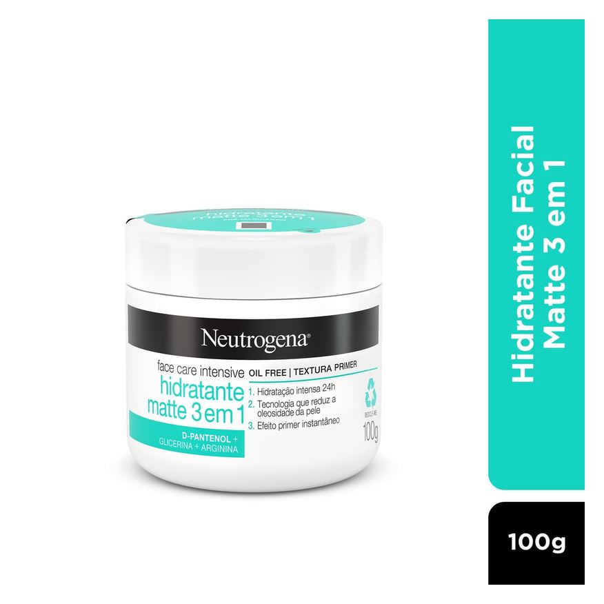 Neutrogena Creme Facial Face Care Intensive Matte 3 em 1 100g