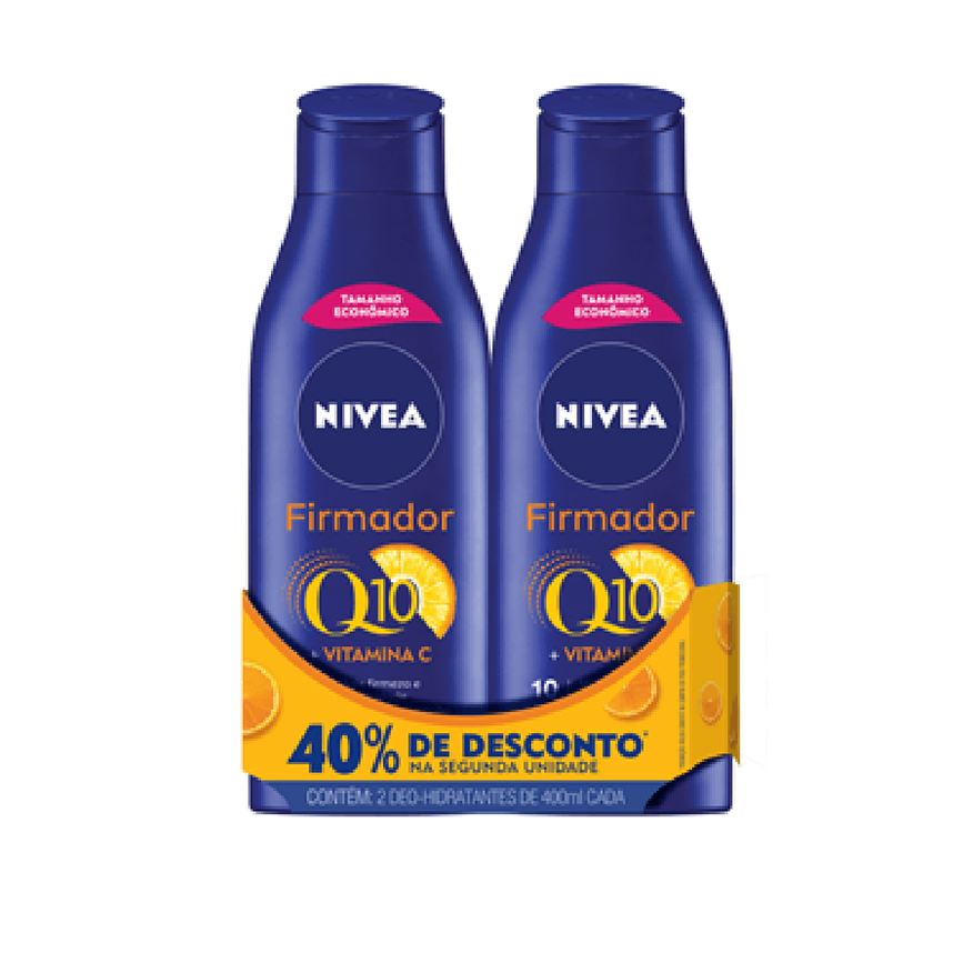 Nivea Kit Loção Corporal Firmador Q10 + Vitamina C 400ml 2 uni 40% de Desconto na Segunda Unidade