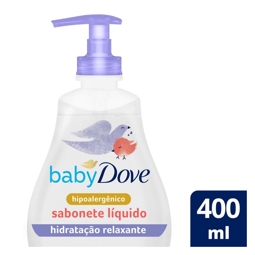 Dove Sabonete Líquido Infantil Baby Hidratação Relaxante Hora de Dormir 400ml