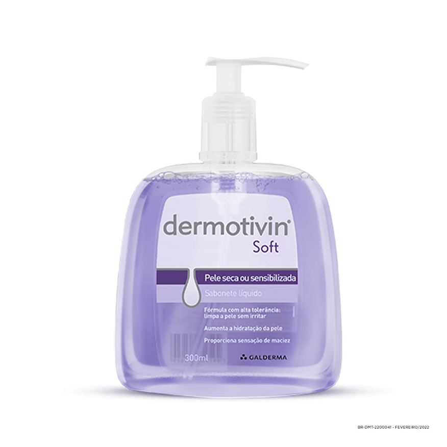 Dermotivin Sabonete Líquido Facial Soft Pele Seca ou Sensibilizada 300ml