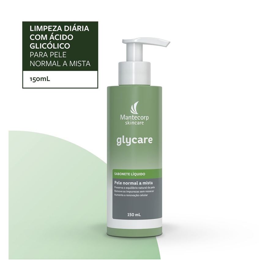 Glycare Sabonete Líquido Facial Mantecorp Skincare Ácido Glicólico 150ml