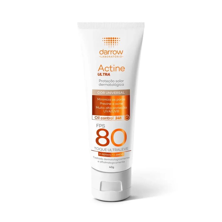 Actine Protetor Solar Facial Darrow Ultra FPS80 Oil Control Cor Universal 40g