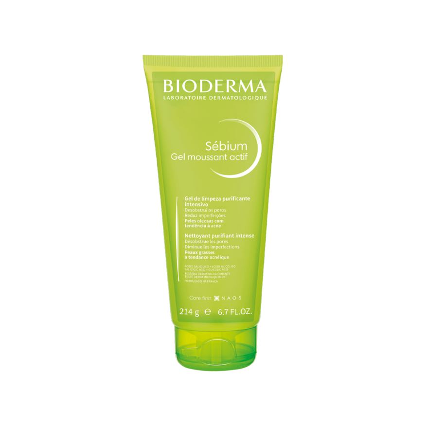 Bioderma Gel de Limpeza Facial Sébium Gel Moussant Actif Purificante Intensivo 200ml