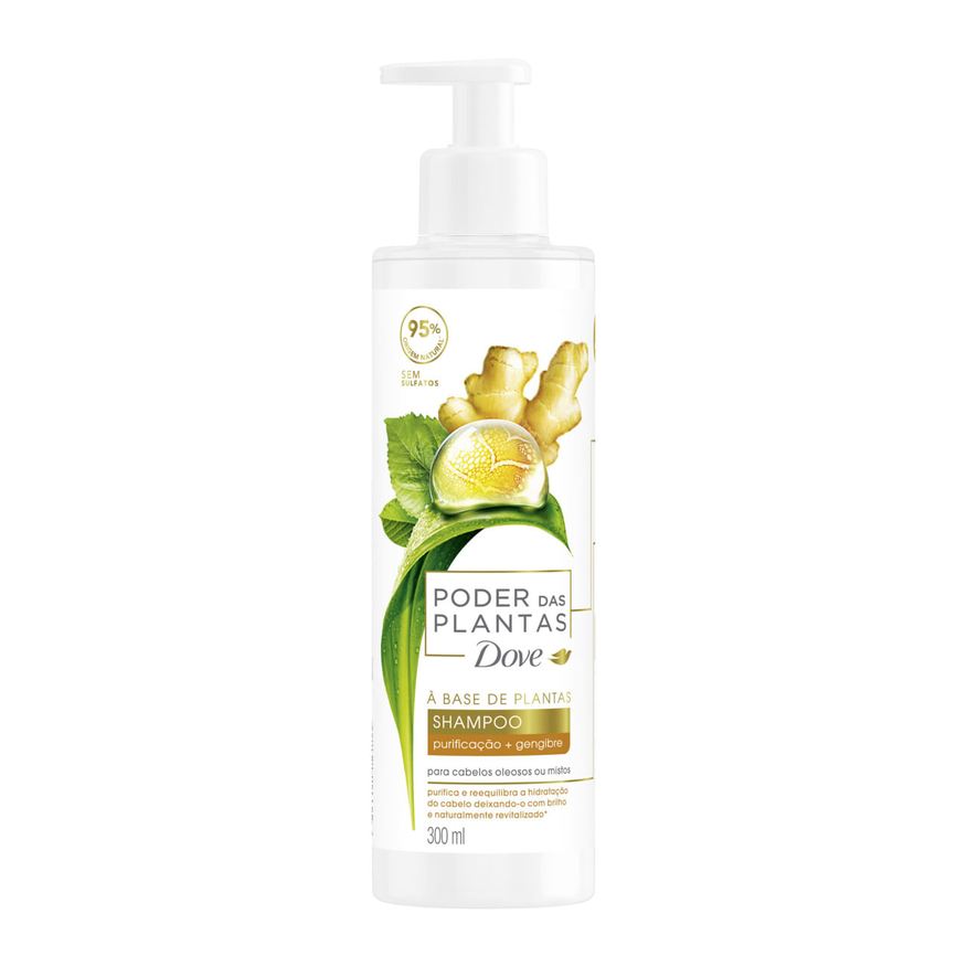 Dove Shampoo Poder das Plantas Purificação + Gengibre 300ml