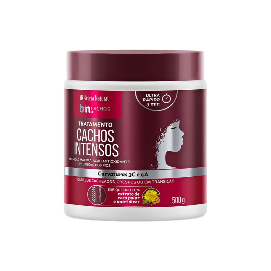 Beleza Natural Creme De Tratamento Cachos Intensos 500g