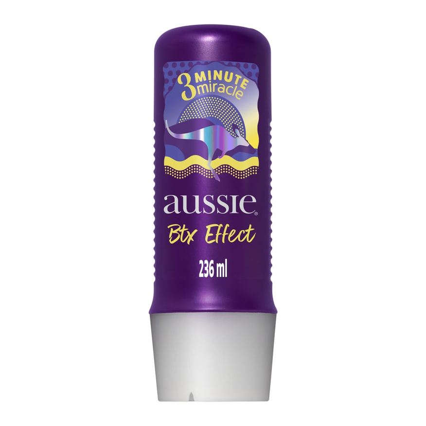 Aussie Creme de Tratamento Capilar 3 Minutos Milagrosos Btx Effect Fios Nutridos e Alinhados 236ml