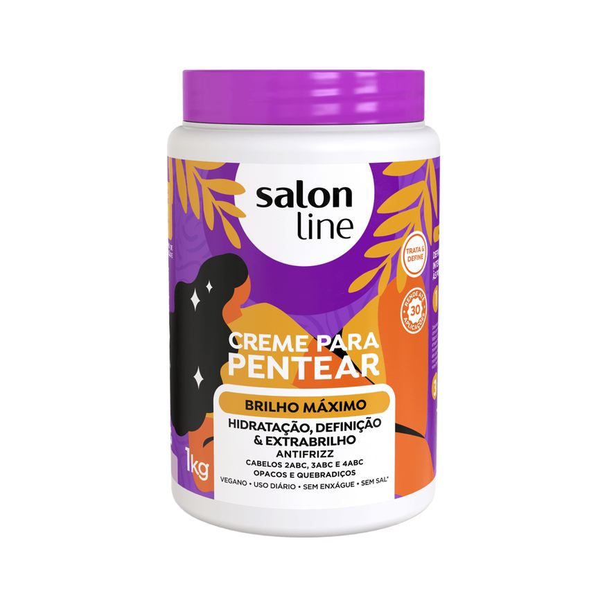 Salon Line Creme de Pentear Brilho Máximo 1kg