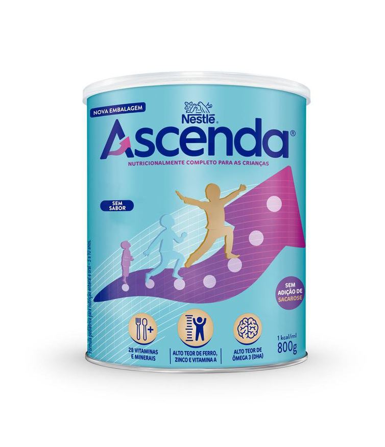 Ascenda Suplemento Alimentar Infantil Sem Sabor 800g
