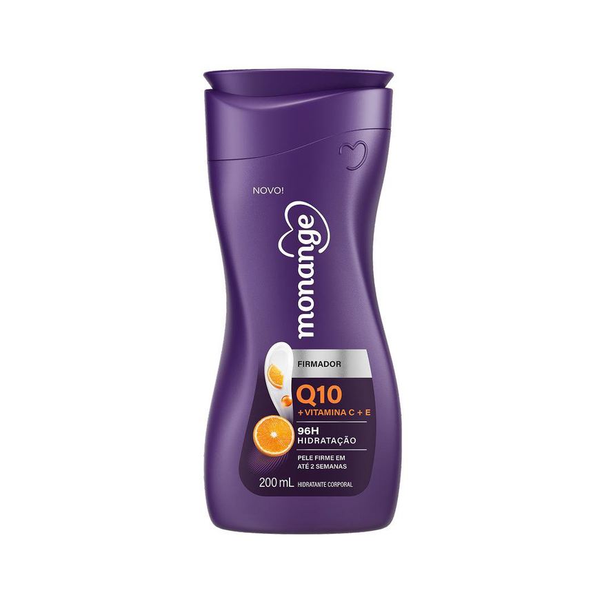 Monange Hidratante Corporal Firmador Q10 com Vitaminas C e E Pele Extrasseca 200ml