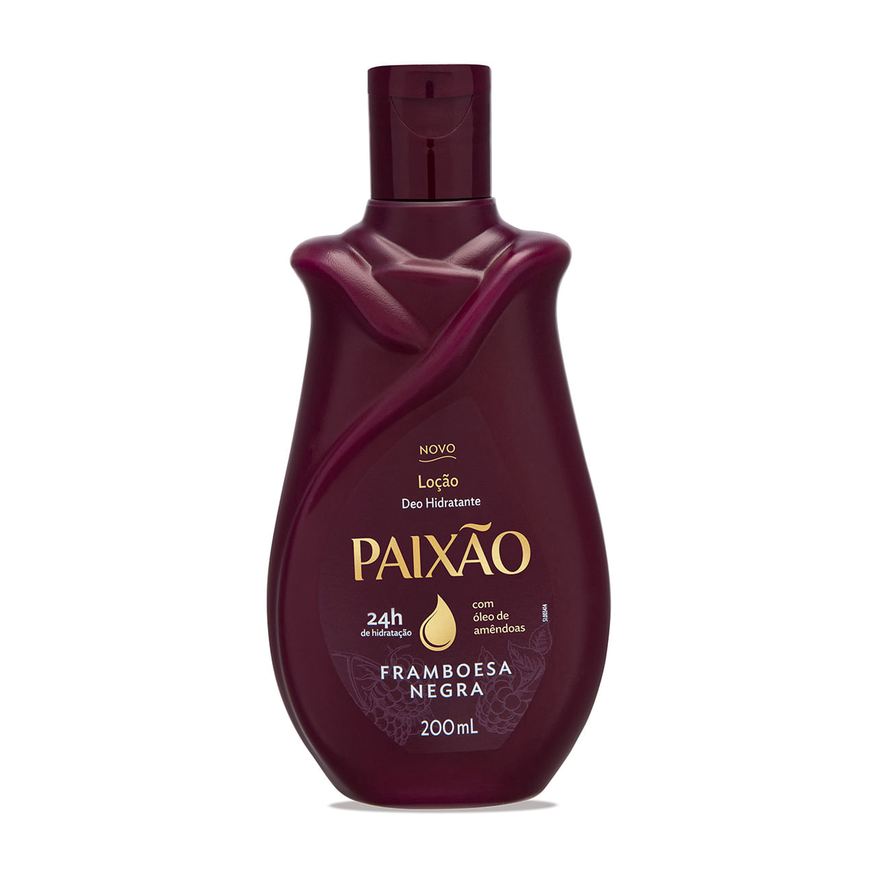 Paixao Loção Hidratante Paixão Framboesa Negra com ação desodorante 200ml