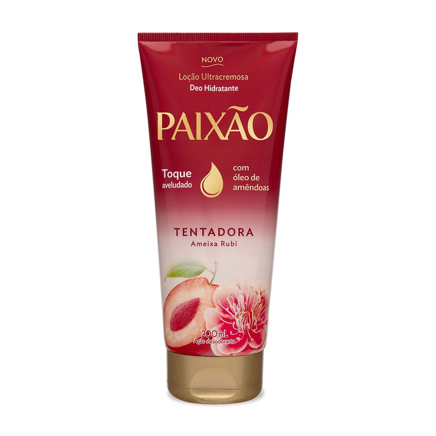 Paixao Loção Hidratante Paixão Tentadora Ameixa e Rubi Ultracremosa 200ml