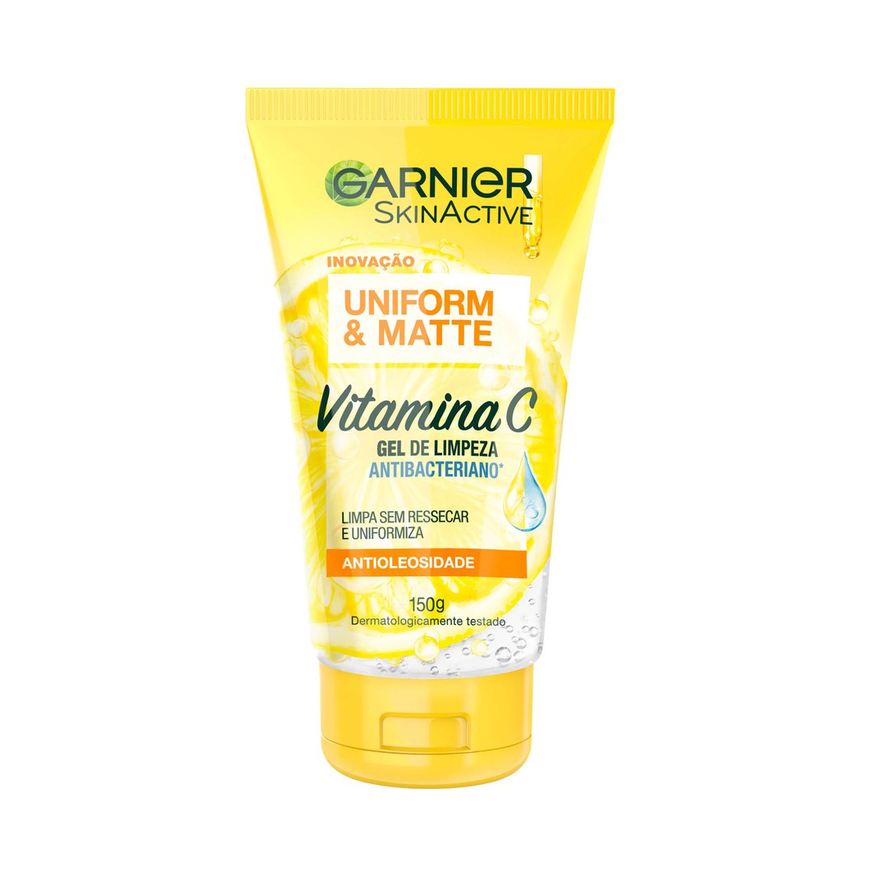 Garnier Gel de Limpeza Facial Uniform & Matte Antibacteriano com Vitamina C 150ml