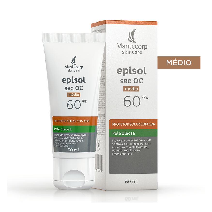 Episol Protetor Solar Facial Sec OC FPS60 Médio 60g