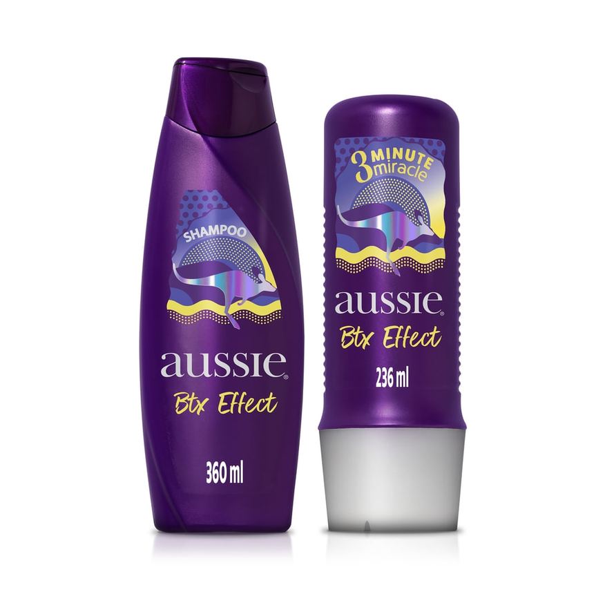 Aussie Kit Btx Effect Shampoo 360ml + Creme de Tratamento Capilar 3 Minutos Milagrosos 236ml