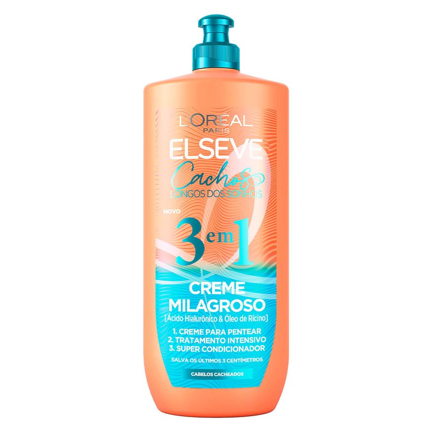 Elseve Creme de Pentear Cachos Longos dos Sonhos 3 em 1 Creme Milagroso 500ml