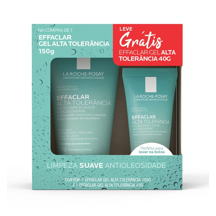 La Roche Posay Kit Gel de Limpeza Facial La Roche-Posay Effaclar Alta Tolerância 150g 1 Uni + Gel de Limpeza Facial La Roche-Posay Effaclar Alta