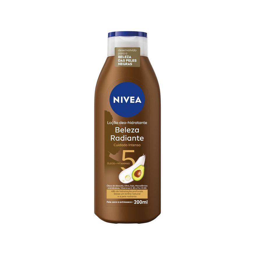 Nivea Loção Corporal Beleza Radiante Cuidado Intenso Pele Negra 200ml