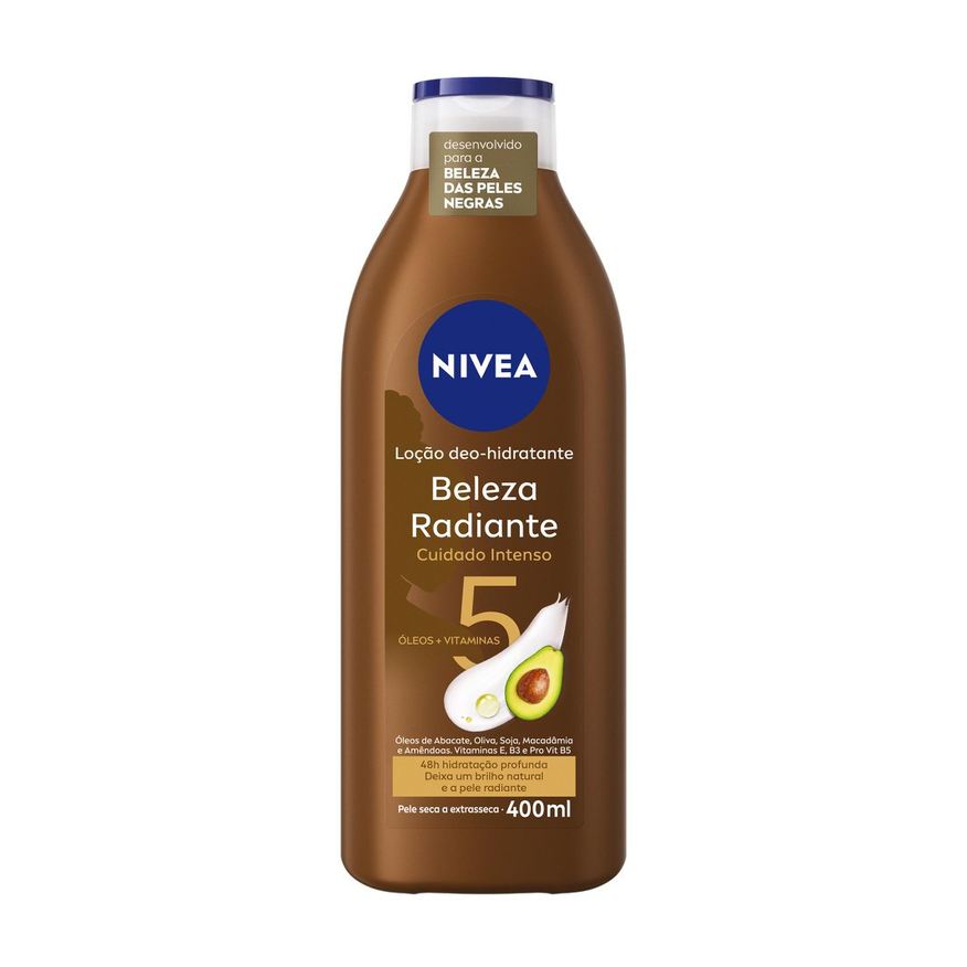 Nivea Loção Corporal Beleza Radiante Cuidado Intenso Pele Negra 400ml