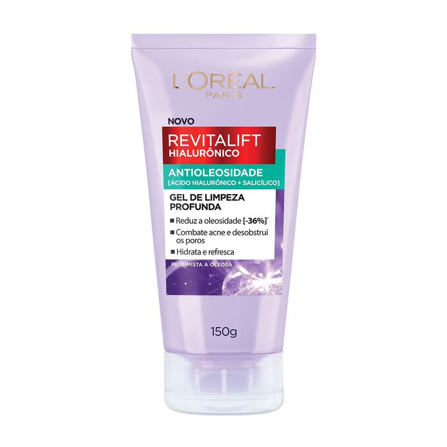 Loreal Paris Gel de Limpeza Facial L'Oréal Paris Revitalift Hialurônico Antioleosidade com Ácido Salicílico 150g