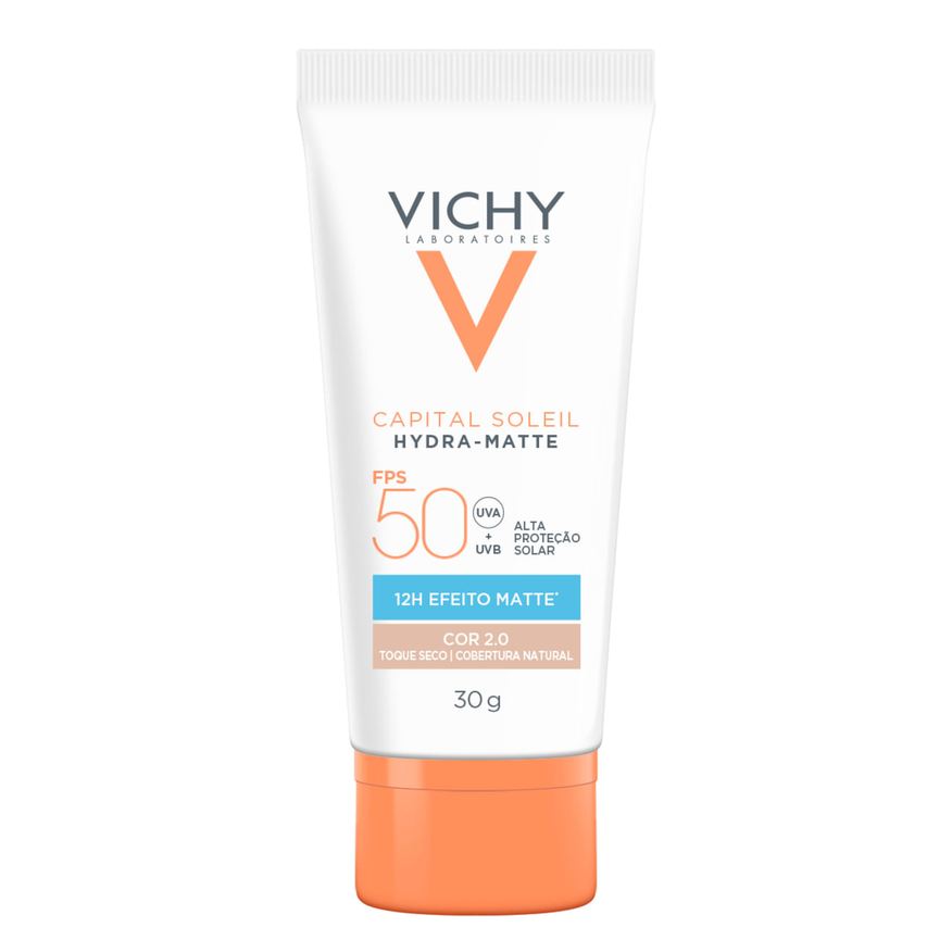 Vichy Protetor Solar Capital Solei Hydra Matte FPS50 Cor 2.0 30g