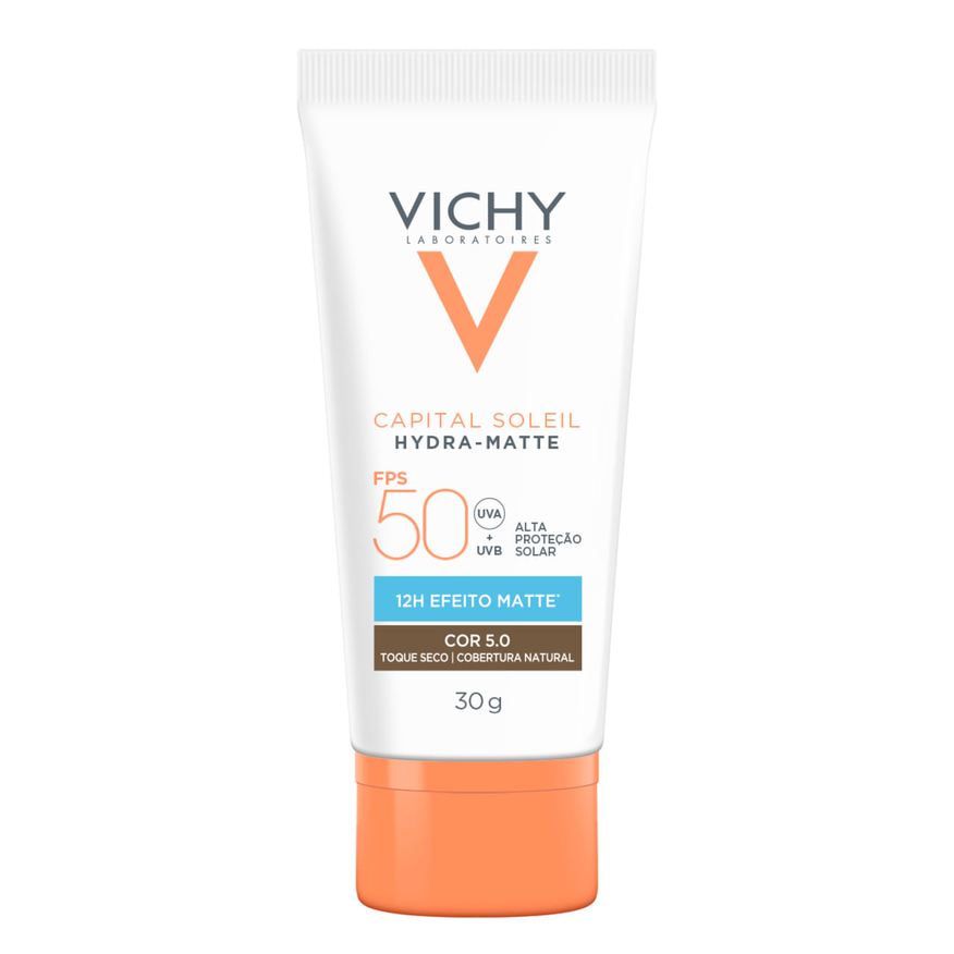 Vichy Protetor Solar Facial Capital Soleil Hydra Matte FPS50 Cor 5.0 30g