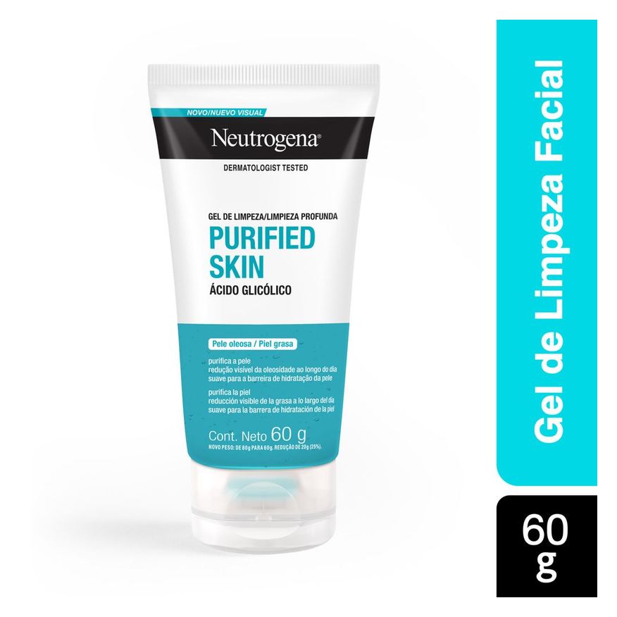 Neutrogena Gel de Limpeza Facial Purified Skin Antioleosidade 60g