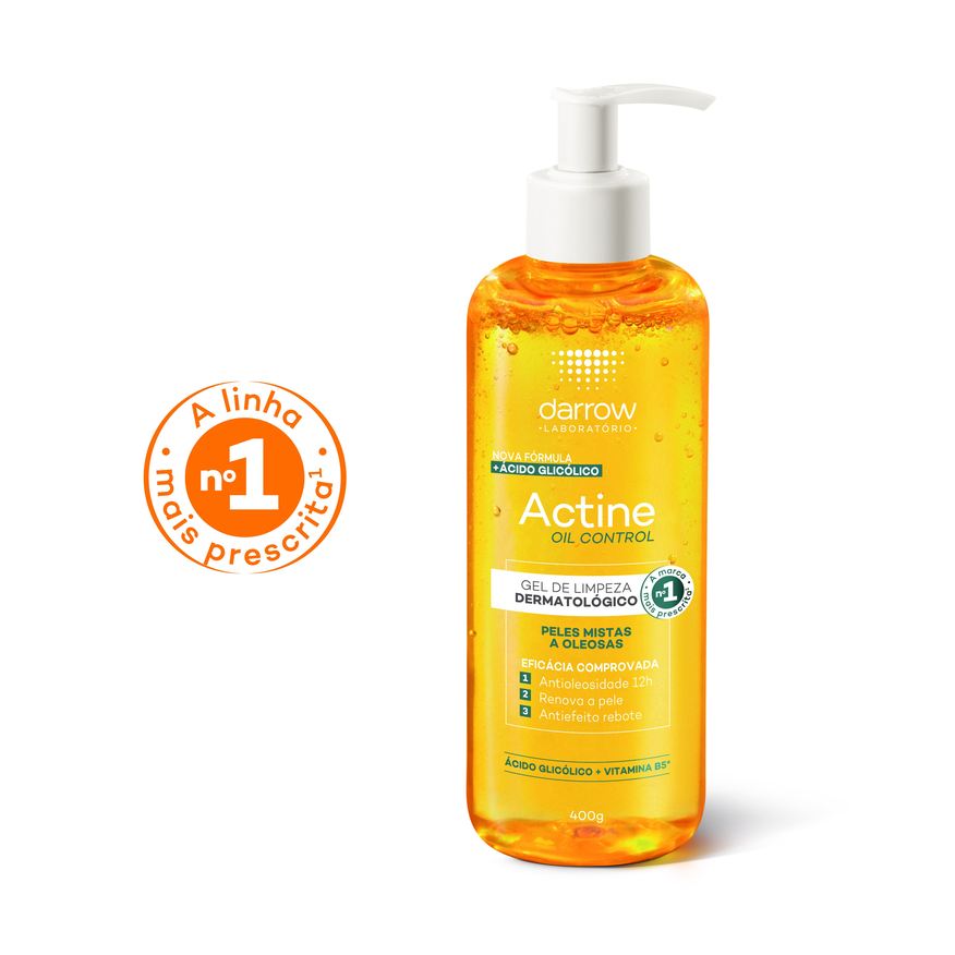 Actine Gel de Limpeza Facial Darrow Oil Control Peles Mistas a Oleosas 400g