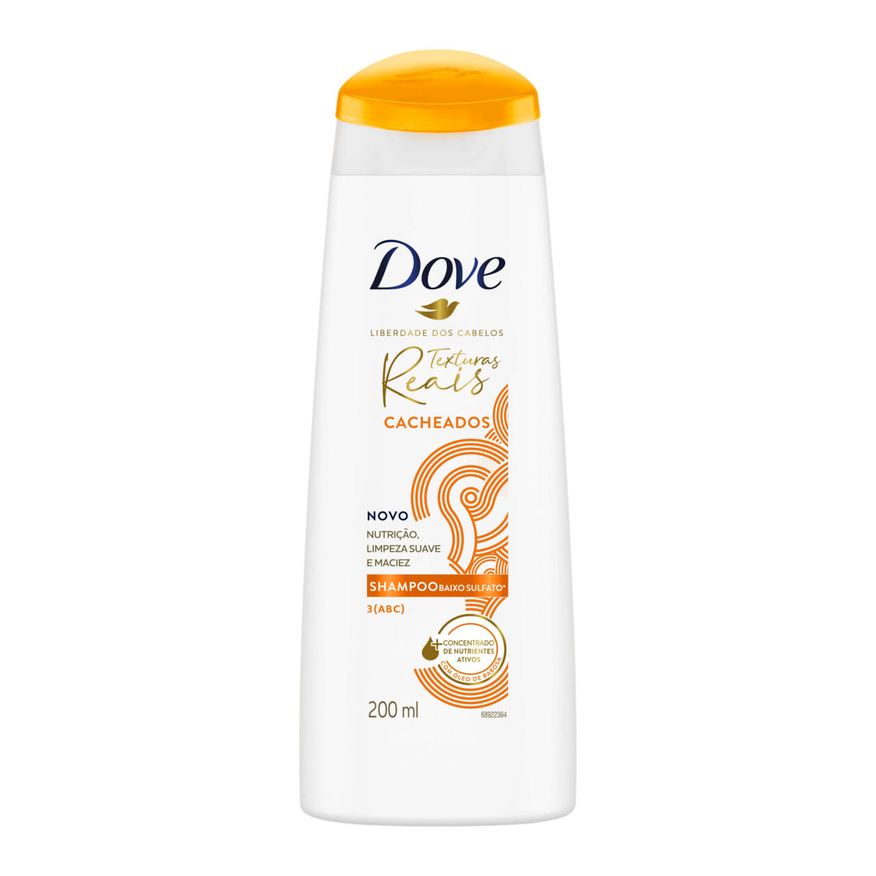 Dove Shampoo Texturas Reais Cacheados Frasco 200ml